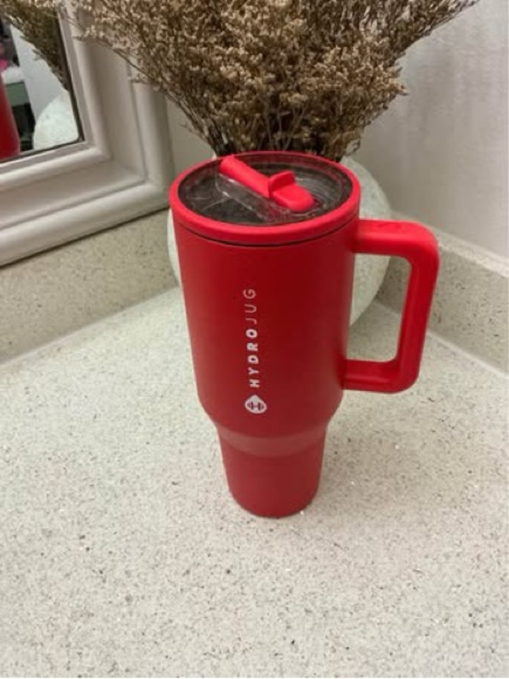 Hydrojug Red Travel Tumbler with Handle 40oz